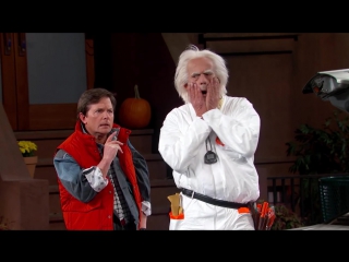 marty and doc at jimmy kimmel's 2015 (russian dub) hd