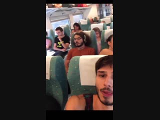 jerking off in the train